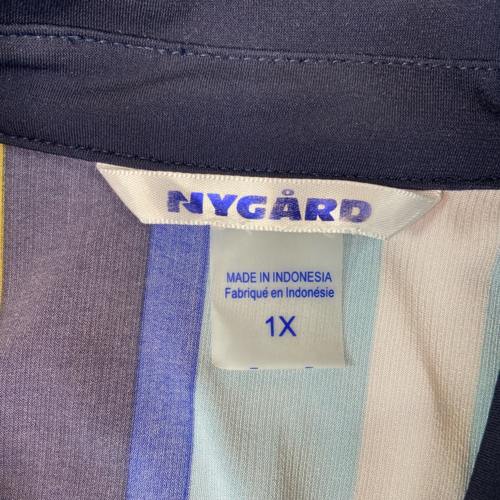 NYGuard Striped Button-Down‎ Shirt size 1X - Picture 3 of 8